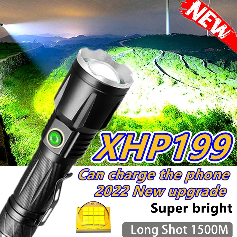 2022 XHP199 Most Powerful Led Flashlight XHP70 Usb High Power Torch Light Rechargeable Zoom Flashlight 26650 Camping Hand Lamp
2022 XHP199 Most Powerful Led Flashlight XHP70 Usb High Power Torch Light Rechargeable Zoom Flashlight 26650 Camping Hand Lamp