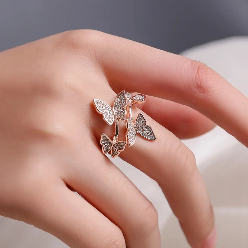 Adjustable Butterfly Ring Female Index Finger & Middle Finger Top Quality Rings Open Ring For Women Jewelry Gifts
Adjustable Butterfly Ring Female Index Finger & Middle Finger Top Quality Rings Open Ring For Women Jewelry Gifts