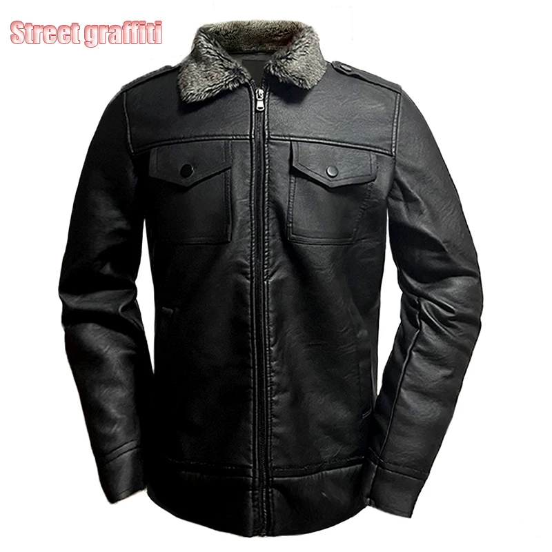 Men Winter Thick Warm Fleece Casual Leather Jacket Coat 2021 Vintage Autumn Men Outwear Military Motor Biker Leather Jackets Men
Men Winter Thick Warm Fleece Casual Leather Jacket Coat 2021 Vintage Autumn Men Outwear Military Motor Biker Leather Jackets Men