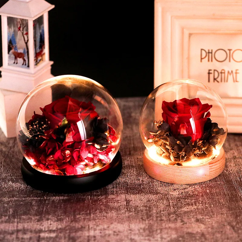 Valentine's Day Preserved Flower Glass Cover Gift Box Decoration Creative Birthday Gift Rose Flower Gift Box Without Light
Valentine's Day Preserved Flower Glass Cover Gift Box Decoration Creative Birthday Gift Rose Flower Gift Box Without Light
