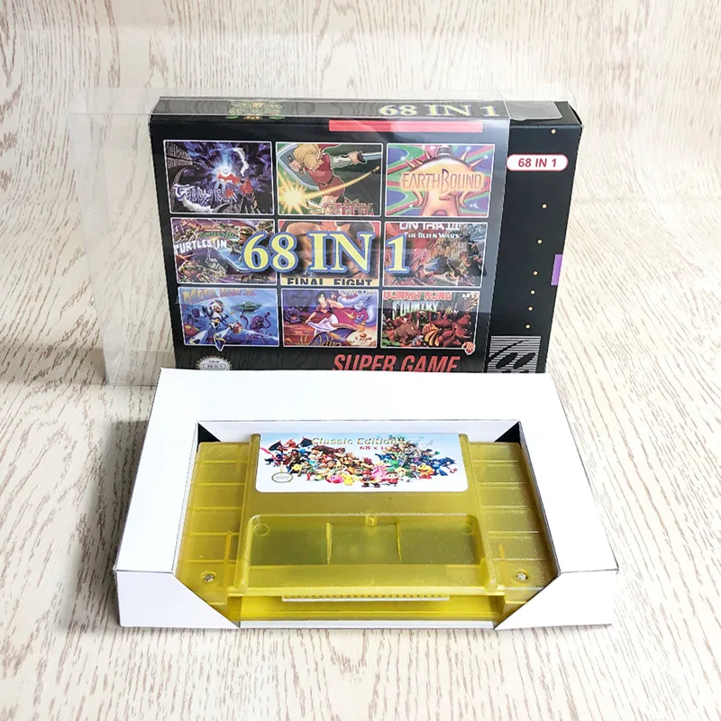 16 Bit Battery Save Video Super 68 in 1 Game Cartridge For SNES Game Console Harvest Moon Goof Megaman X Terranigma Zeldaed
16 Bit Battery Save Video Super 68 in 1 Game Cartridge For SNES Game Console Harvest Moon Goof Megaman X Terranigma Zeldaed