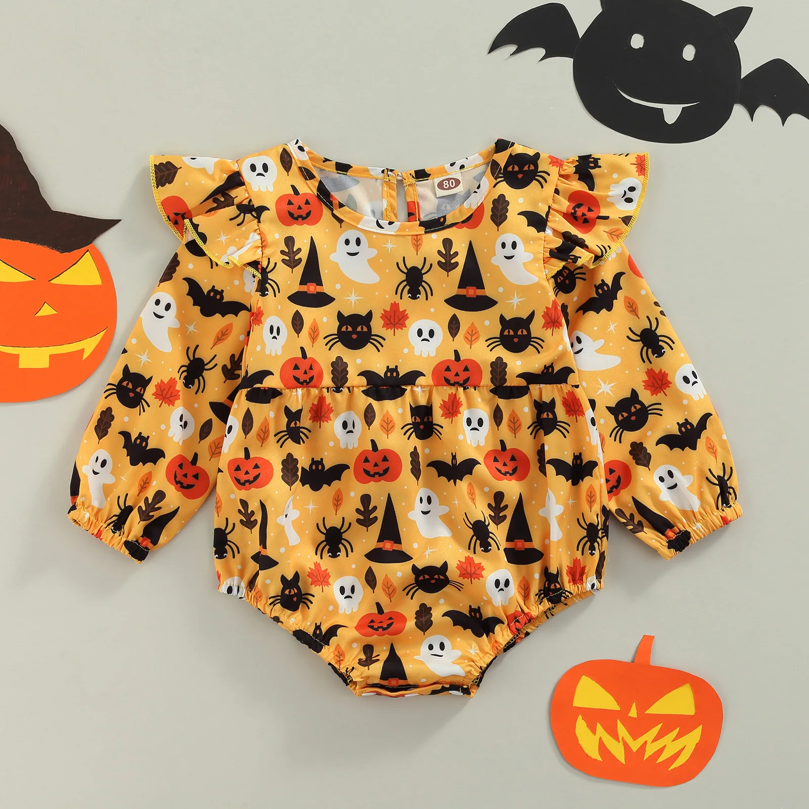Baby Clothing Newborn Halloween Romper Cartoon Printed Long Sleeve Bodysuit Toddler Girls Boys Spring Fall Jumpsuit 0-18 Months
Baby Clothing Newborn Halloween Romper Cartoon Printed Long Sleeve Bodysuit Toddler Girls Boys Spring Fall Jumpsuit 0-18 Months
