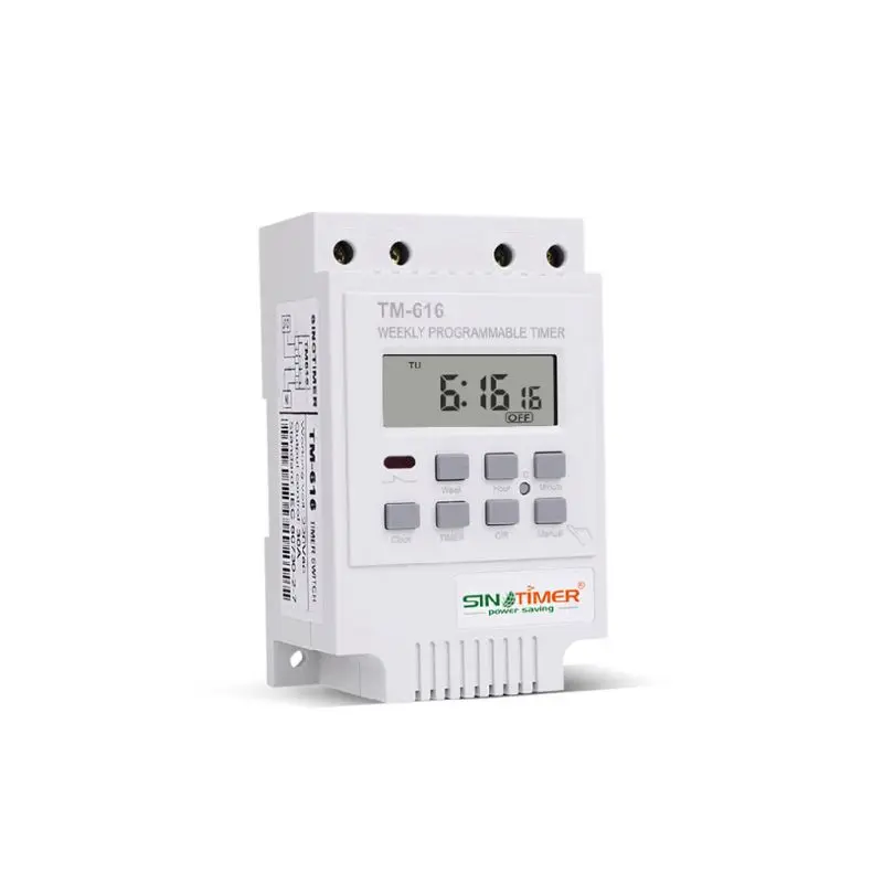 TM616W-4 цифровой электронный таймер 220 В 30A недельный Программируемый релейный контроллер задержки
TM616W-4 цифровой электронный таймер 220 В 30A недельный Программируемый релейный контроллер задержки