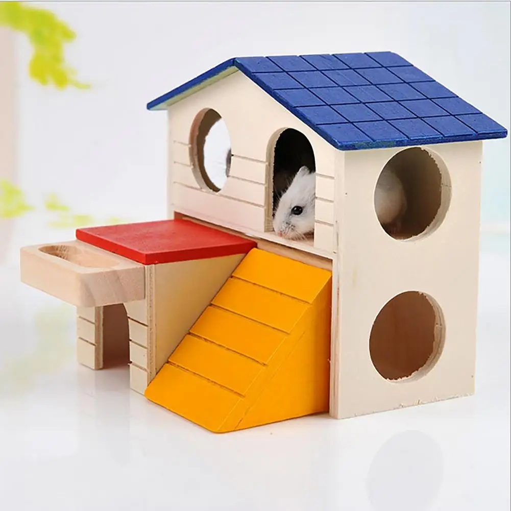 1pc Double Layer Hamster Mice Squirrel Hidden Play Villa Wooden House Small Pet Nest
1pc Double Layer Hamster Mice Squirrel Hidden Play Villa Wooden House Small Pet Nest
