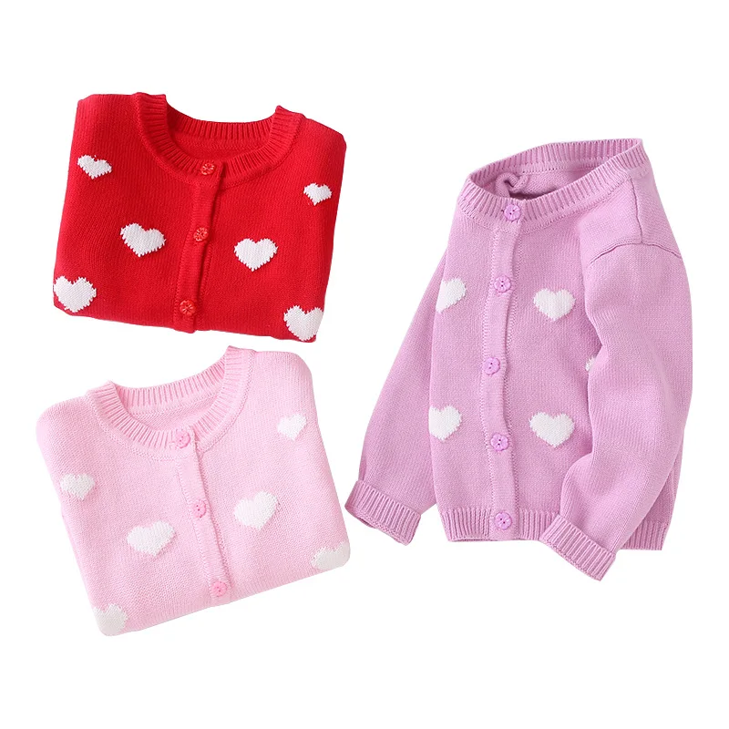 Children's Knitted Cardigan Spring and Autumn Sweater Jacket Solid Color Love 2021 New Fashion Korean Style Cute Cotton Sweater
Children's Knitted Cardigan Spring and Autumn Sweater Jacket Solid Color Love 2021 New Fashion Korean Style Cute Cotton Sweater