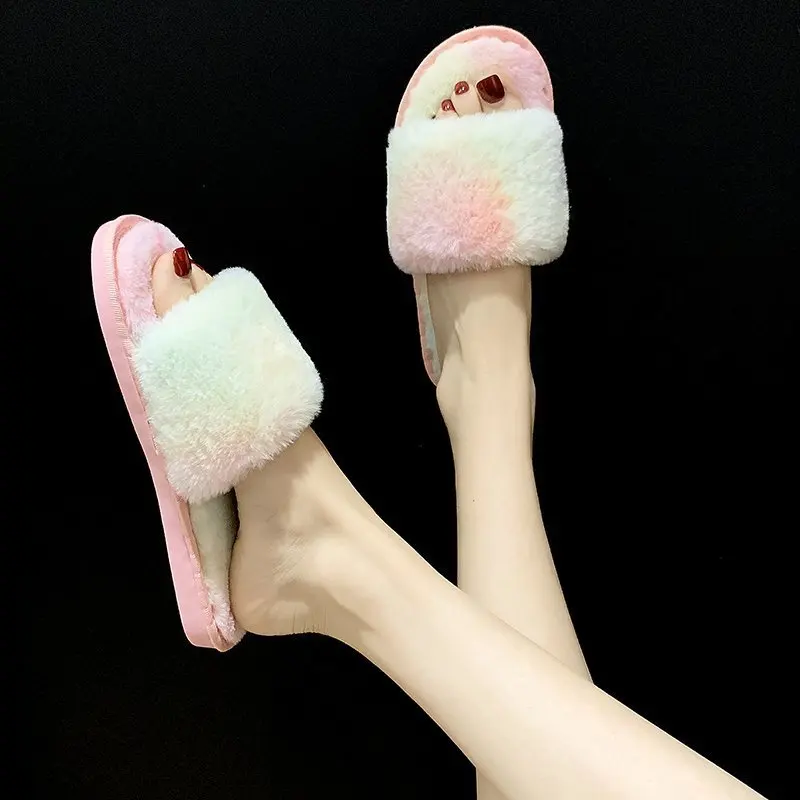 Warm Fluffy Slippers Women Cozy Faux Fur Cross Indoor Floor Slides Flat Soft Furry Shoes Ladies Female Celebrities Flip Flops
Warm Fluffy Slippers Women Cozy Faux Fur Cross Indoor Floor Slides Flat Soft Furry Shoes Ladies Female Celebrities Flip Flops