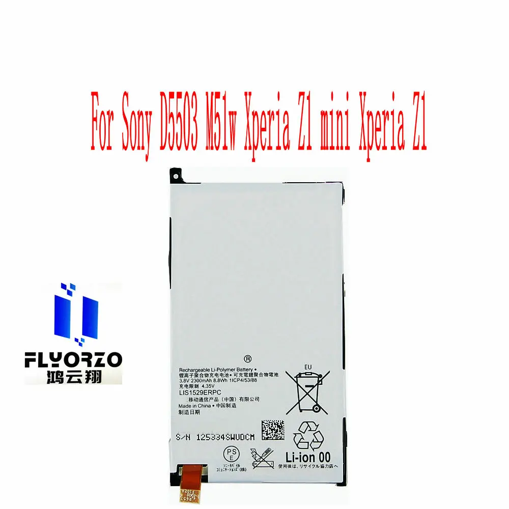 100% Brand new High Quality 2300mAh LIS1529ERPC Battery For SONY Xperia Z1 mini Xperia Z1 Compact D5503 M51w Mobile Phone
100% Brand new High Quality 2300mAh LIS1529ERPC Battery For SONY Xperia Z1 mini Xperia Z1 Compact D5503 M51w Mobile Phone