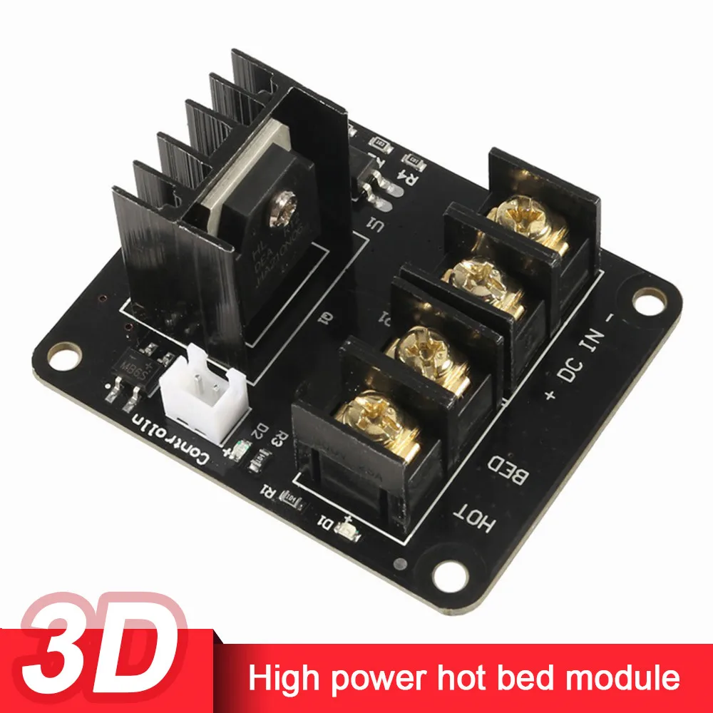 3D Printer Hot Bed Power Expansion Board Extruder Heating Controller MOSFET High Current Load Module 25A 12V or 24V Parts
3D Printer Hot Bed Power Expansion Board Extruder Heating Controller MOSFET High Current Load Module 25A 12V or 24V Parts