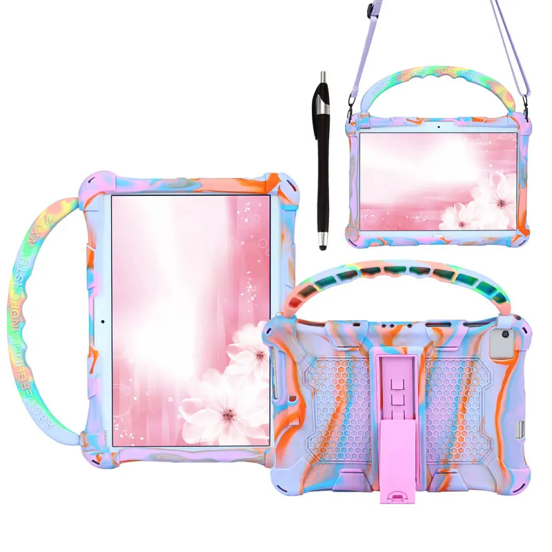 Cover for Teclast P20HD M40 Case Marble Pattern Silicon Stand Tablet Holder with Shoulder Strap Stylus
Cover for Teclast P20HD M40 Case Marble Pattern Silicon Stand Tablet Holder with Shoulder Strap Stylus