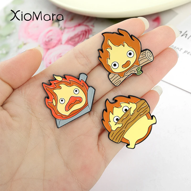 Fire Demon Calcifer Enamel Pin Medal Brooch Fire Elf Badge Howl Japan Anime Movie Jewelry Gift for Friends Men Women
Fire Demon Calcifer Enamel Pin Medal Brooch Fire Elf Badge Howl Japan Anime Movie Jewelry Gift for Friends Men Women