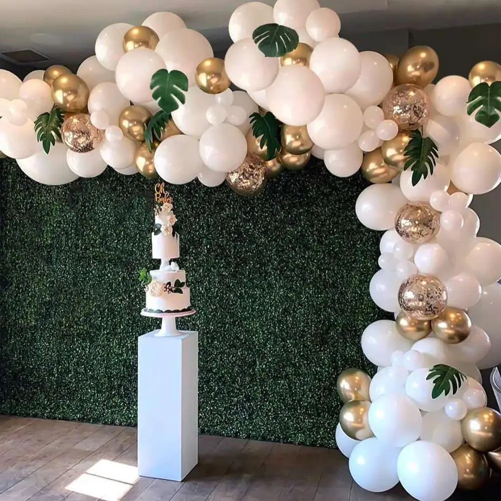 100Pcs/Set Balloon Garland Arch Kit White Gold Confetti Balloons Artificial Palm Leaves Birthday Party Wedding Decorations
100Pcs/Set Balloon Garland Arch Kit White Gold Confetti Balloons Artificial Palm Leaves Birthday Party Wedding Decorations