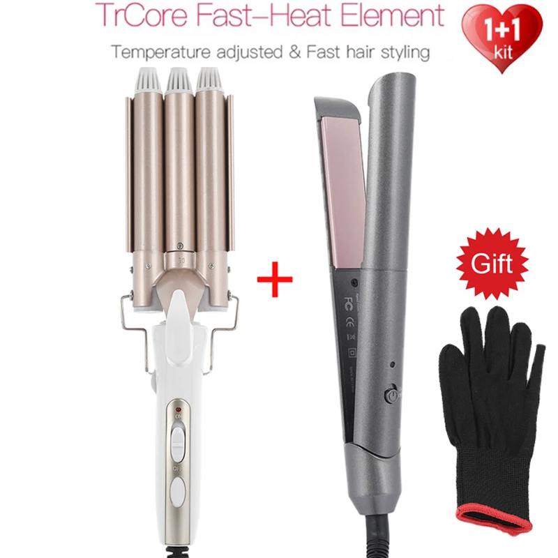 Professional Hair Tools Curling Iron Ceramic Triple Barrel Hair Styler Hair Waver StylingTool Hair Curlers straightening machine
Professional Hair Tools Curling Iron Ceramic Triple Barrel Hair Styler Hair Waver StylingTool Hair Curlers straightening machine