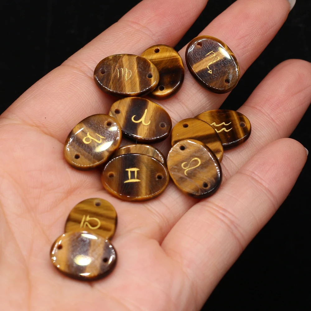 12pcs Natural Stone Egg-shaped Tiger Eye Stone Beads with Holes for Making DIY Necklaces Bracelets Jewelry Accessories
12pcs Natural Stone Egg-shaped Tiger Eye Stone Beads with Holes for Making DIY Necklaces Bracelets Jewelry Accessories