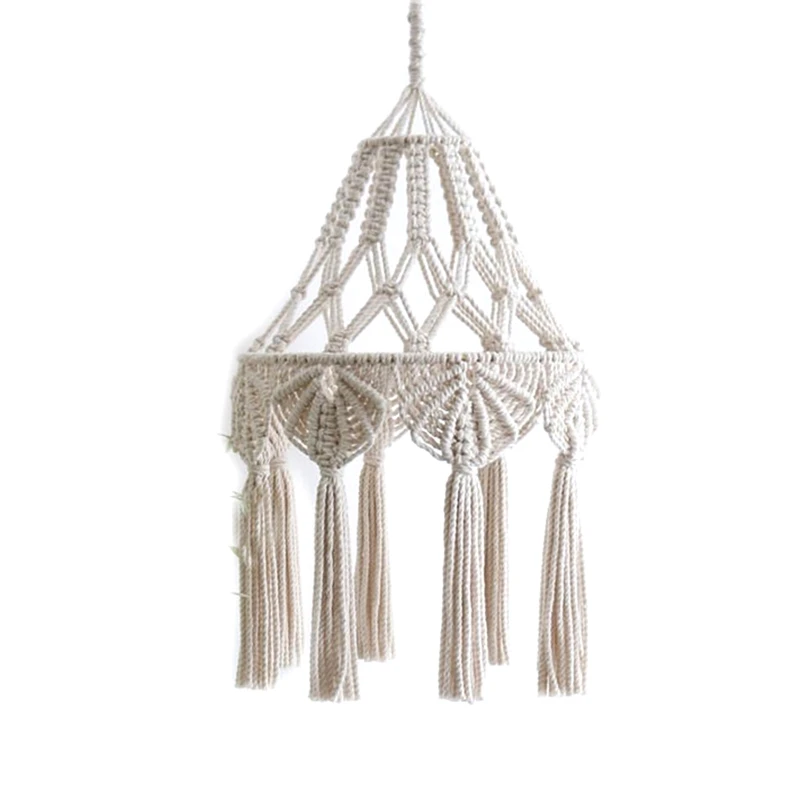Hand-knitted Woven Lamp Shade Ceiling Light Cover Macrame Tassel for Living Room Homestay Home Decoration
Hand-knitted Woven Lamp Shade Ceiling Light Cover Macrame Tassel for Living Room Homestay Home Decoration