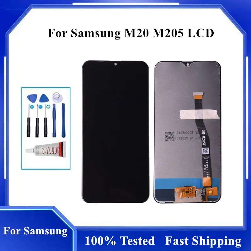 ЖК-дисплей 6,3 дюйма для Samsung Galaxy M20 M205 M205F SM-M205F/DS, сенсорный экран с цифровым преобразователем в сборе для Samsung M20 LCD
ЖК-дисплей 6,3 дюйма для Samsung Galaxy M20 M205 M205F SM-M205F/DS, сенсорный экран с цифровым преобразователем в сборе для Samsung M20 LCD