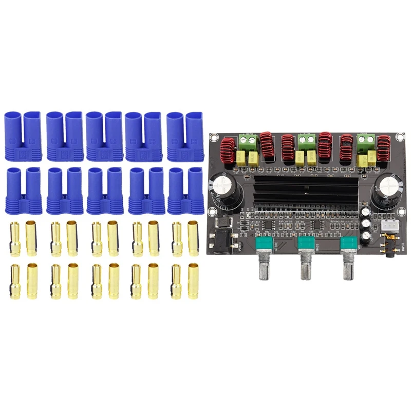 5 Pairs Of EC5 Banana Plug Bullet Connector & 1X XH-M573 TPA3116D2 2.1 Channel TPA3116 Digital Power Amplifier Board
5 Pairs Of EC5 Banana Plug Bullet Connector & 1X XH-M573 TPA3116D2 2.1 Channel TPA3116 Digital Power Amplifier Board