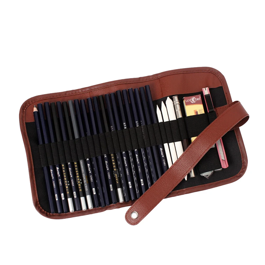 Artists Pencil Case 24 Holes Roll Brush Pen Pouch For Artist Students Retro Canvas Makeup Office School Bag Desk Pen Holder
Artists Pencil Case 24 Holes Roll Brush Pen Pouch For Artist Students Retro Canvas Makeup Office School Bag Desk Pen Holder