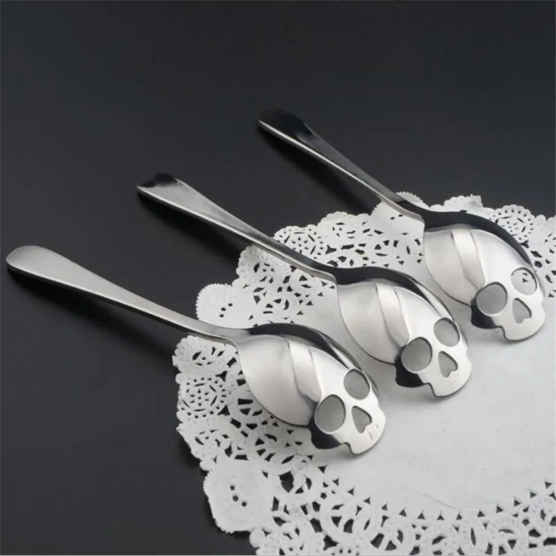 Stainless Steel coffee Scoop Skull shape dessert spoon Food grade ice cream candy tea spoon tableware Drop shipping
Stainless Steel coffee Scoop Skull shape dessert spoon Food grade ice cream candy tea spoon tableware Drop shipping
