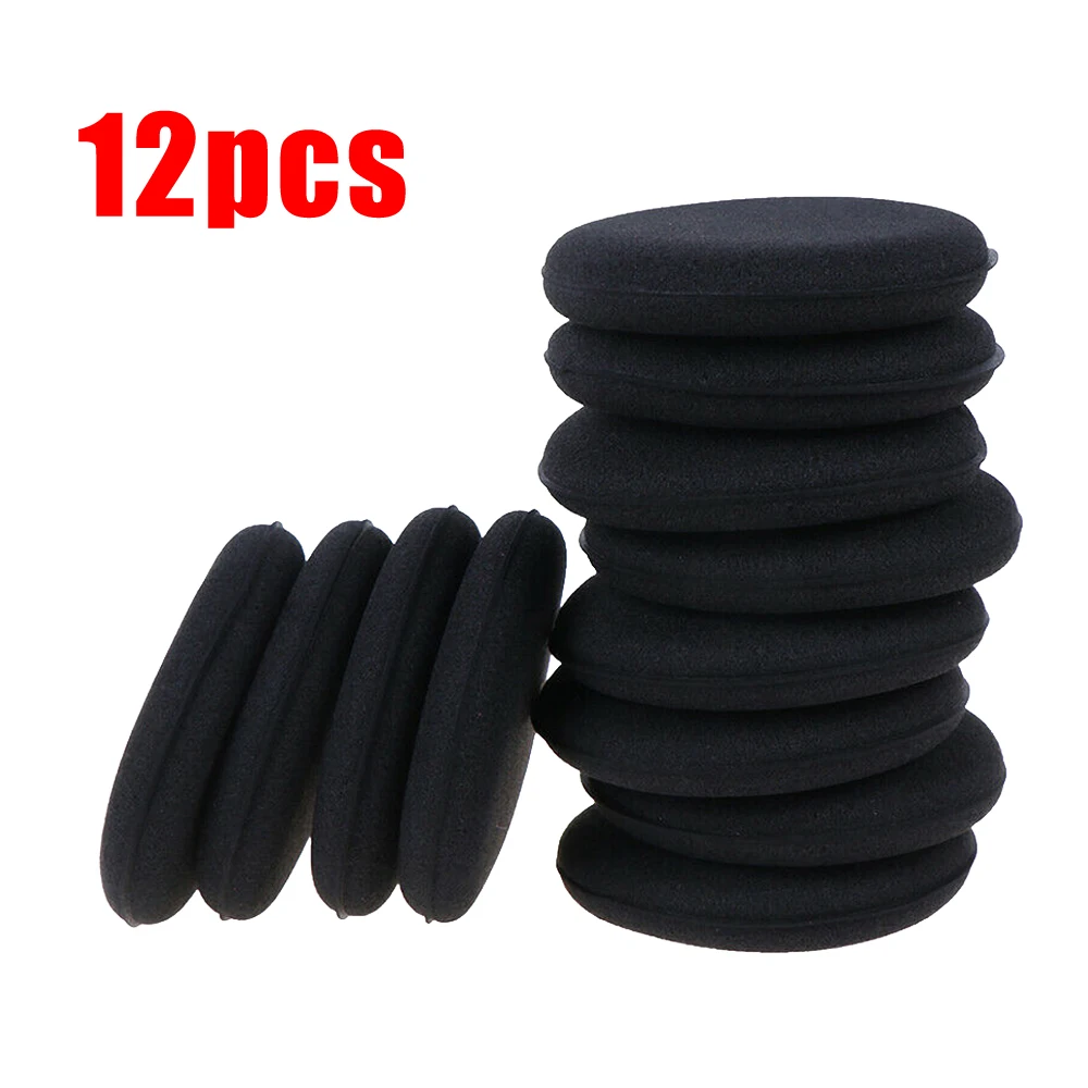 

12Pcs High Density Microfiber Foam Sponge Polish Wax Applicator Pads Car Auto Detailing Cleaning Pad Tools Soft Foam Sponge