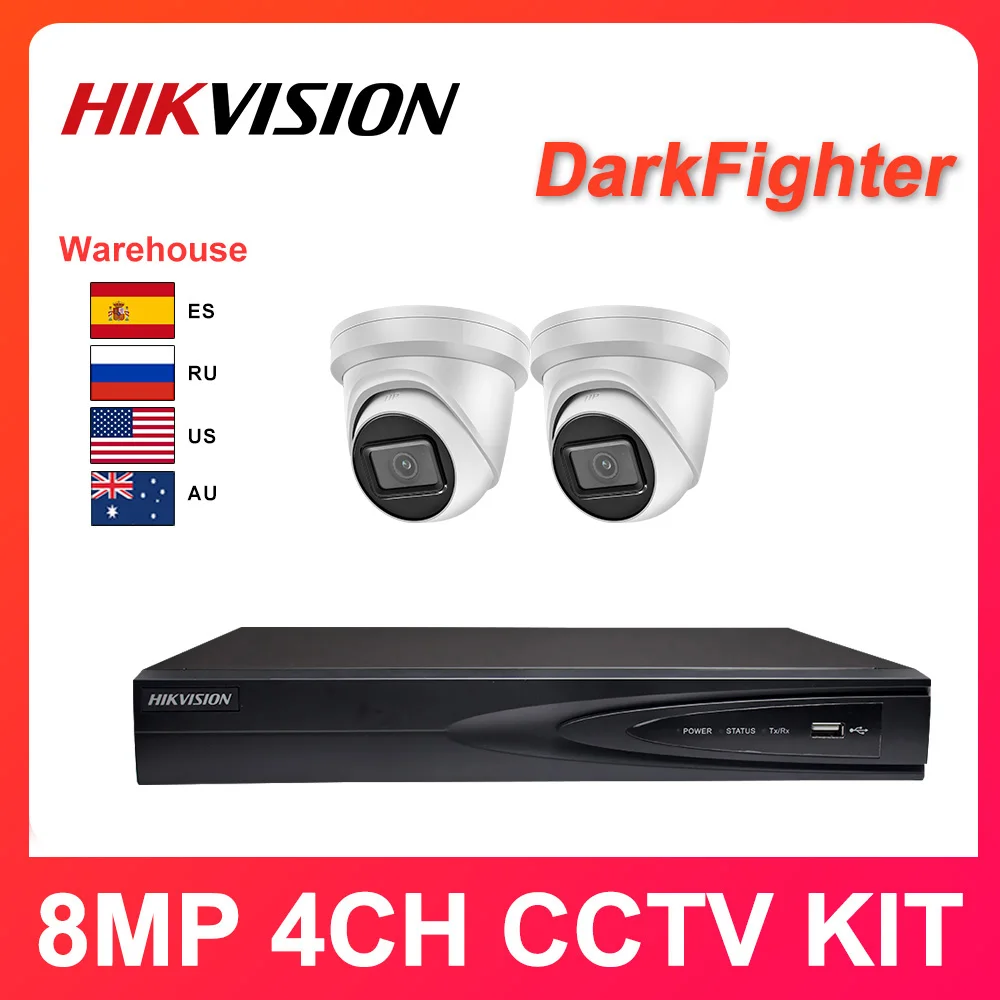 

Hikvision 4K POE CCTV System Kit 8MP IP Camera DS-2CD2385G1-I POE 4CH 4K DS-7604NI-K1/4P APP Camera system surveillance system