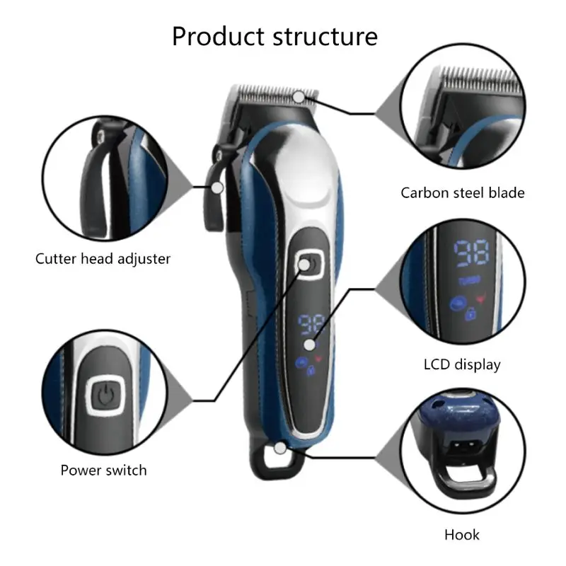 Professional Electric Hair Clippers Beard Trimmer Barber Grooming Kit Rechargeable Cordless Haircut Machine Cutting Shaver
Professional Electric Hair Clippers Beard Trimmer Barber Grooming Kit Rechargeable Cordless Haircut Machine Cutting Shaver