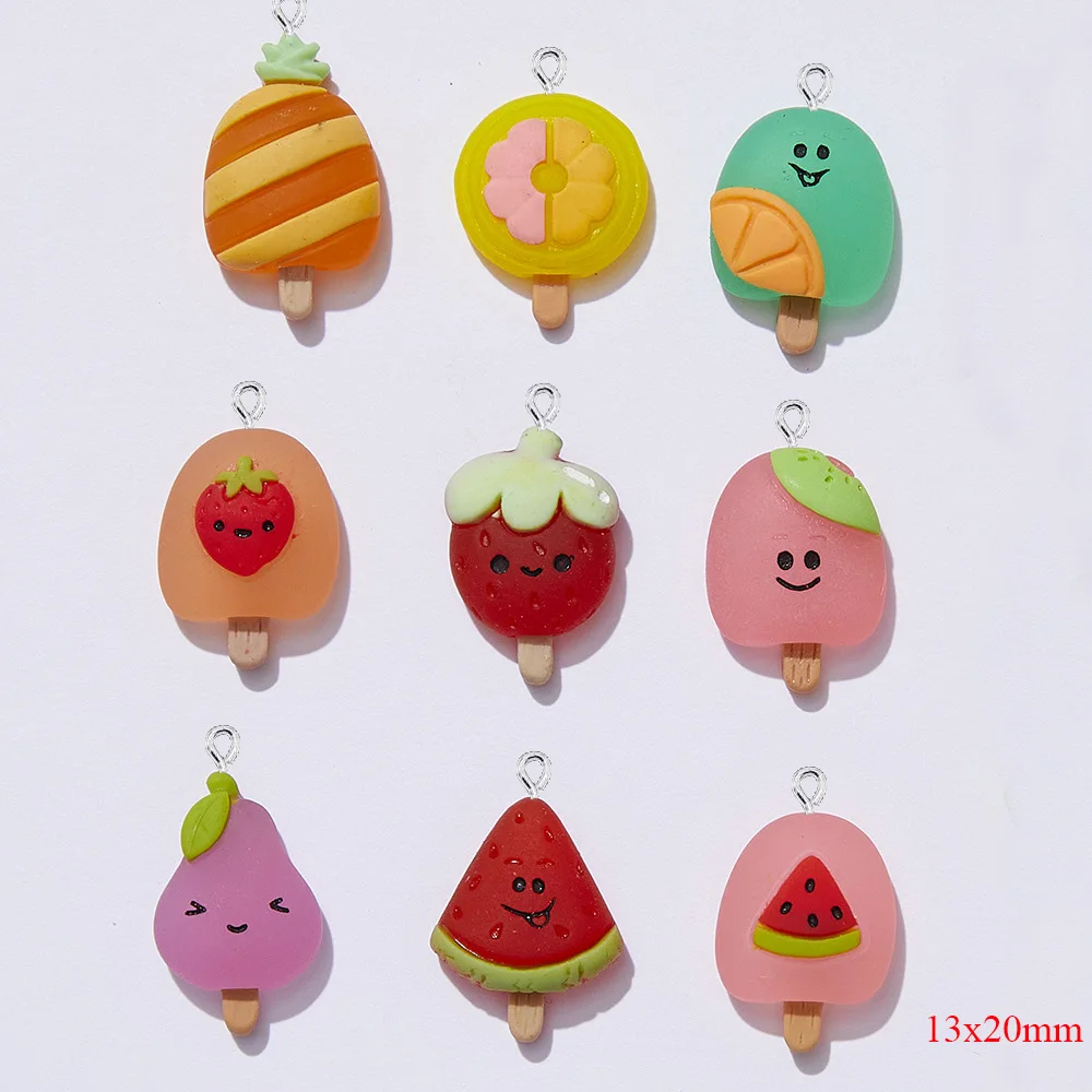 10Pcs Cartoon Fruits Ice Cream Resin Charms Pendant for Jewelry Making Accessories DIY Earrings Necklace Keychain Decor Crafts
10Pcs Cartoon Fruits Ice Cream Resin Charms Pendant for Jewelry Making Accessories DIY Earrings Necklace Keychain Decor Crafts