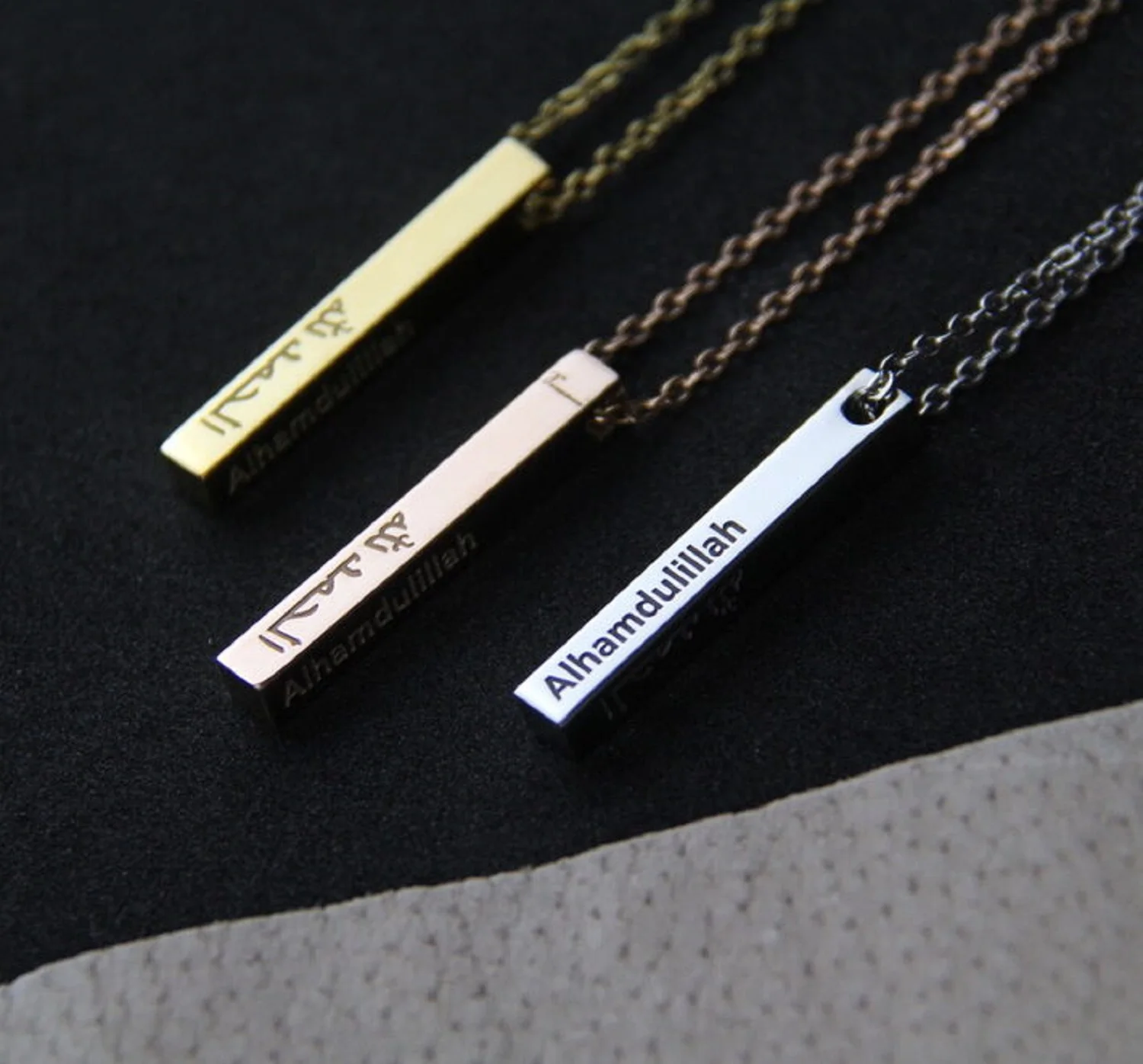 Alhamdullilah Bar Necklace Dropshipping for Shopify Shopee Wish Ebay Lazada Flipkart Etsy Rakuten Gmarket
Alhamdullilah Bar Necklace Dropshipping for Shopify Shopee Wish Ebay Lazada Flipkart Etsy Rakuten Gmarket