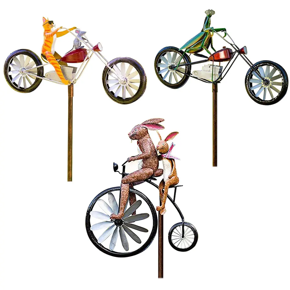 2021 New Garden Wind Spinner Vintage Bicycle Cute Animal Statues Sculptures for Yard Lawn Patio Garden Decoration Metal Wind
2021 New Garden Wind Spinner Vintage Bicycle Cute Animal Statues Sculptures for Yard Lawn Patio Garden Decoration Metal Wind
