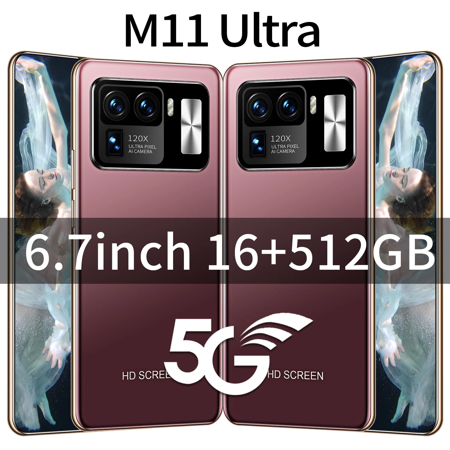 New Arrival 2021 M11 UItra 6.7Inch 10Core 16+512G 16+32MP Smartphone 5G 3040*1440 MTK6889 6800MAH Finger Face ID Free Shipping
New Arrival 2021 M11 UItra 6.7Inch 10Core 16+512G 16+32MP Smartphone 5G 3040*1440 MTK6889 6800MAH Finger Face ID Free Shipping