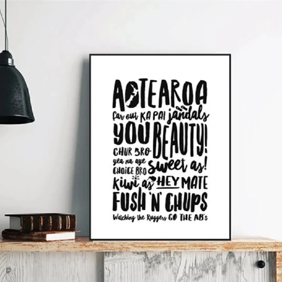 New Zealand Quote Prints Poster Black and White Wall Art Modern Minimalism Canvas Painting Picture for Living Room Home Decor
New Zealand Quote Prints Poster Black and White Wall Art Modern Minimalism Canvas Painting Picture for Living Room Home Decor