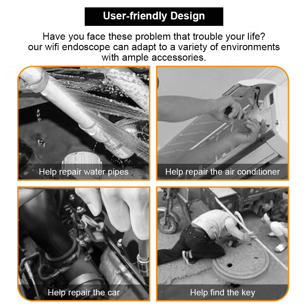 FUERS WIFI Endoscope Camera HD 1200P/720P 8mm Lens Wireless Waterproof Mini Inspection Camera Android IOS Phone WIFI Endoscope 
FUERS WIFI Endoscope Camera HD 1200P/720P 8mm Lens Wireless Waterproof Mini Inspection Camera Android IOS Phone WIFI Endoscope