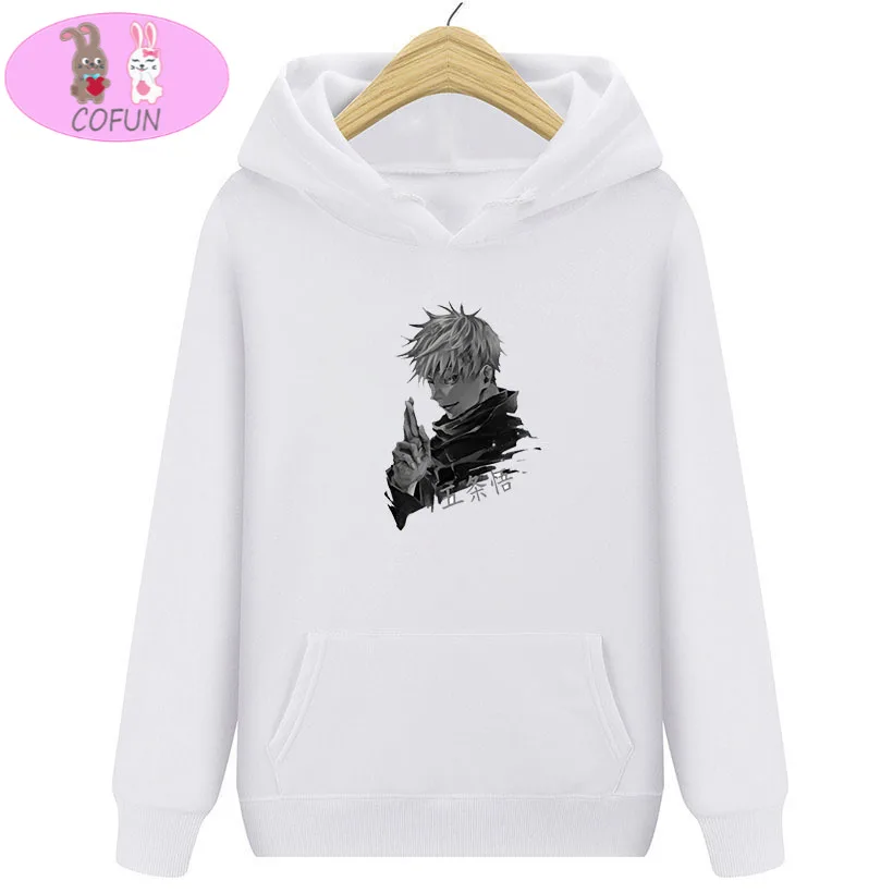COFUN Hot Anime Jujutsu Kaisen Gojo Satoru Fashion Hoodies Pullover Harajuku Hooded Sweatershirt Unisex Couple Outfit
COFUN Hot Anime Jujutsu Kaisen Gojo Satoru Fashion Hoodies Pullover Harajuku Hooded Sweatershirt Unisex Couple Outfit