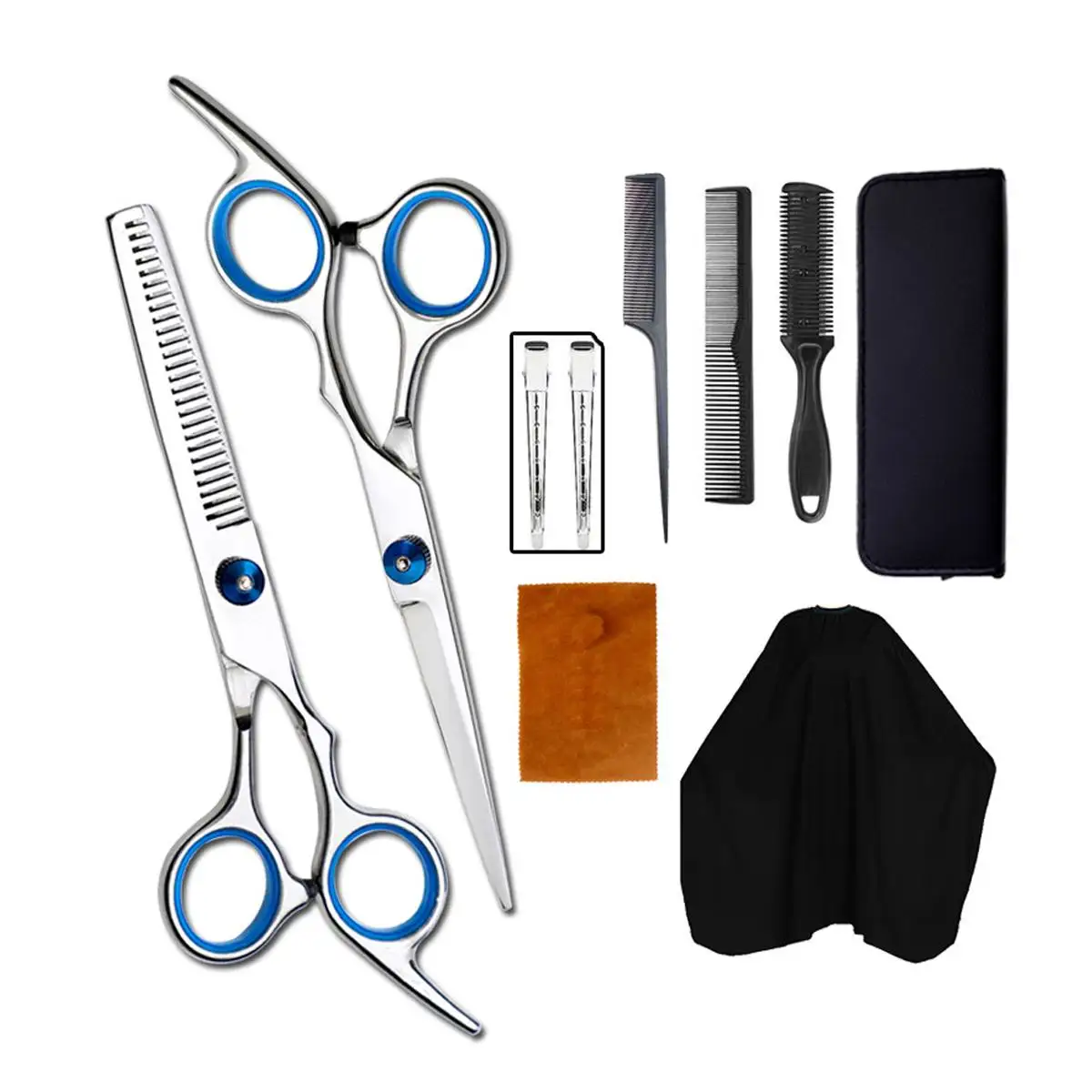 10pcs/set Hairdressing Scissors Flat Scissor Teeth Hair Cutting Scissor Set Barber Scissors Salon Hairdresser Tools
10pcs/set Hairdressing Scissors Flat Scissor Teeth Hair Cutting Scissor Set Barber Scissors Salon Hairdresser Tools