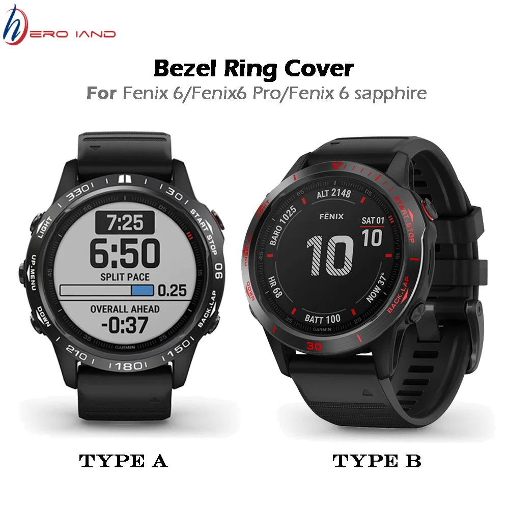 Стайлинг для Garmin Fenix 6 / Pro с сапфировым стеклом защитное кольцо защитой от царапин