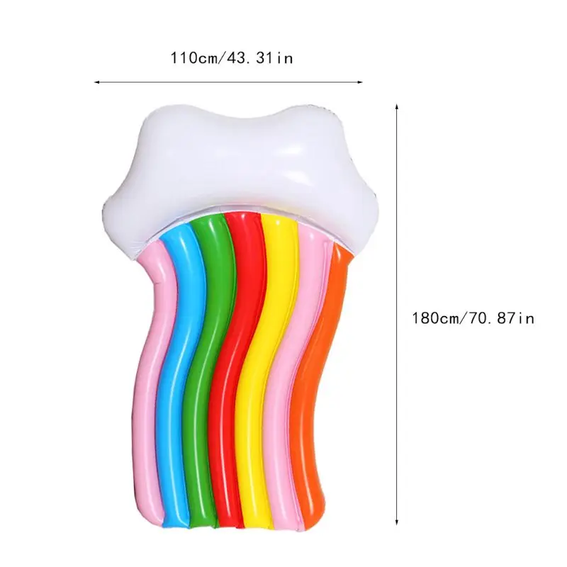 2021 New 180cm Inflatable Arch Cloud Rainbow Giant Pool Floats Swimming Ring Water Floating for Adult Party Toy
2021 New 180cm Inflatable Arch Cloud Rainbow Giant Pool Floats Swimming Ring Water Floating for Adult Party Toy