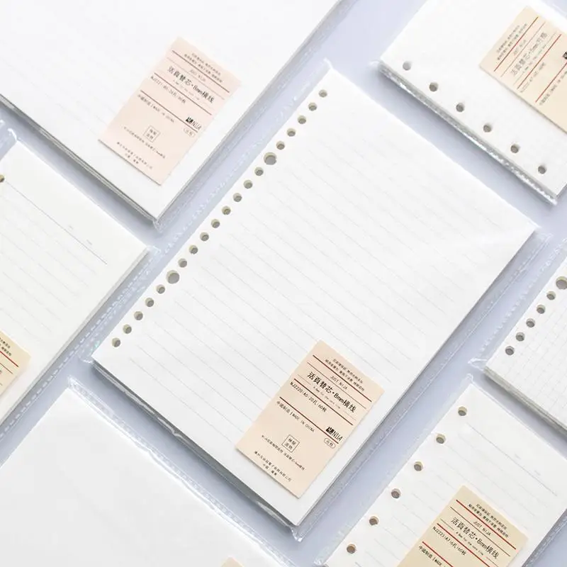 A5 A6 A7 60 Sheets Loose Leaf Notebook Refill Spiral Binder Porous Diary Planner Grid Blank Line Inner Core Paper Stationery
A5 A6 A7 60 Sheets Loose Leaf Notebook Refill Spiral Binder Porous Diary Planner Grid Blank Line Inner Core Paper Stationery