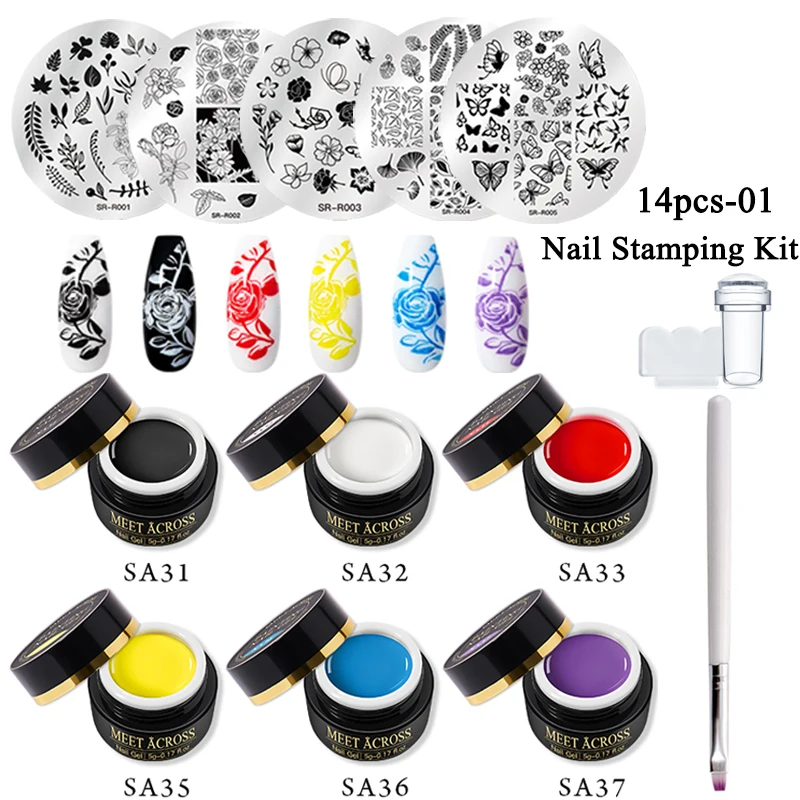 MEET ACROSS 8/12/14pcs Gel Nail Polish Nail Stamping Gel Print For Manicure 5ml Nail Colors UV Stamping Gel Plate Varnis
MEET ACROSS 8/12/14pcs Gel Nail Polish Nail Stamping Gel Print For Manicure 5ml Nail Colors UV Stamping Gel Plate Varnis