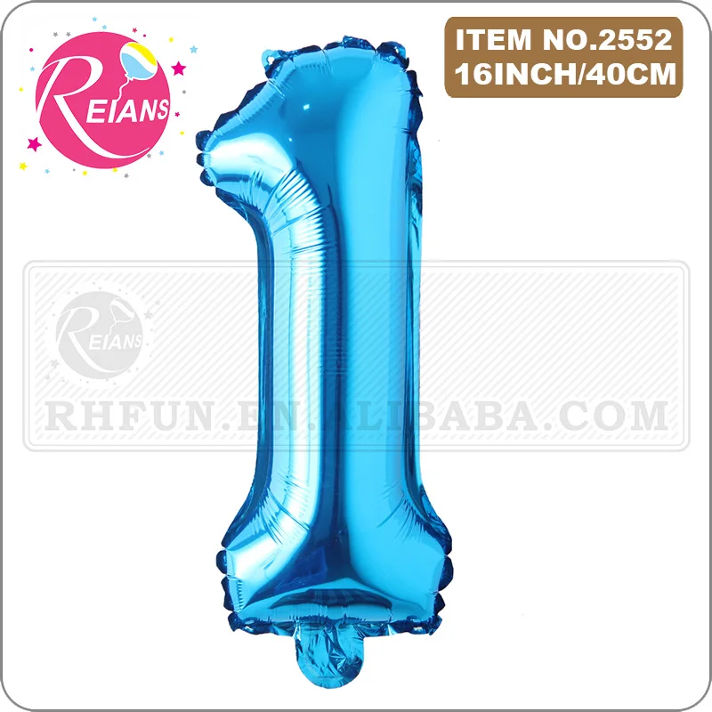 16-дюймовые синие фотофольгированные шары на день рождения с надписью украшения
