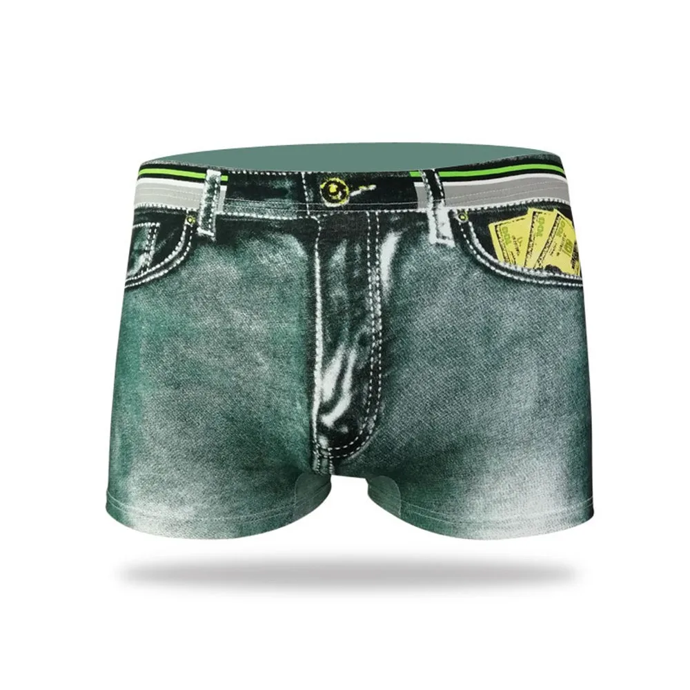 Imitation Jeans Underwear Men's Fashion Fake Denim Shorts Printed Boxers Brief Male Comfortable Boxer Briefs Stretch Underpants
Imitation Jeans Underwear Men's Fashion Fake Denim Shorts Printed Boxers Brief Male Comfortable Boxer Briefs Stretch Underpants