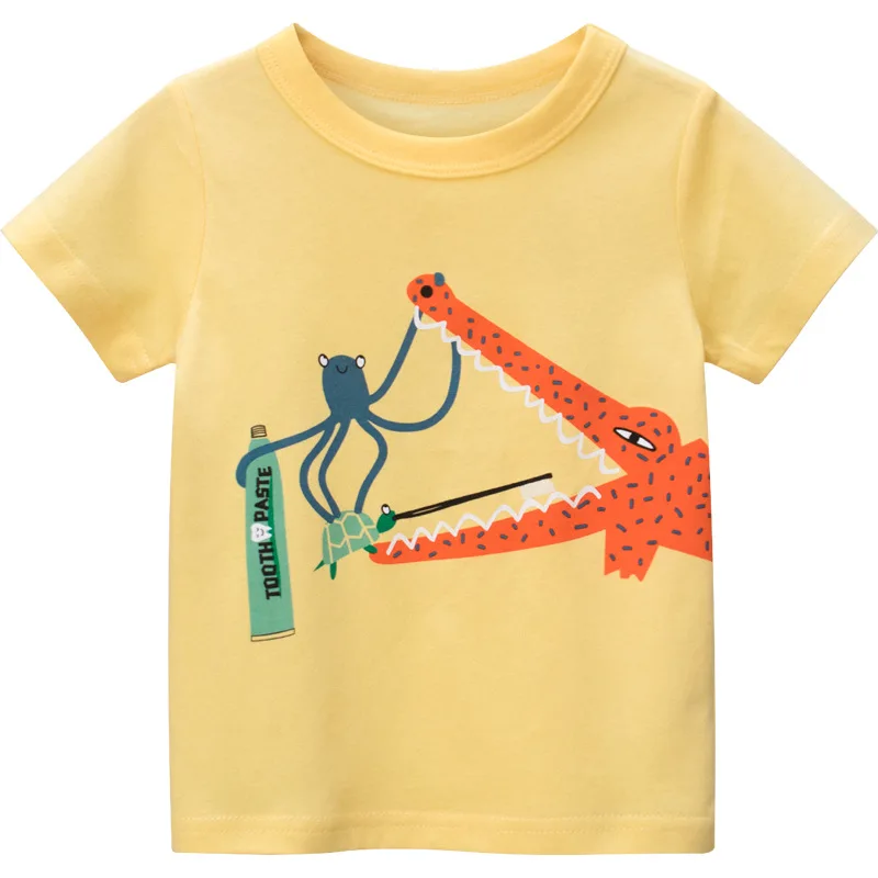 T-shirt for baby Boys Animal Print Crocodile Boys T Shirt for kids Tops tees Cartoon Kids t-shirts Clothes 2-9 Years
T-shirt for baby Boys Animal Print Crocodile Boys T Shirt for kids Tops tees Cartoon Kids t-shirts Clothes 2-9 Years