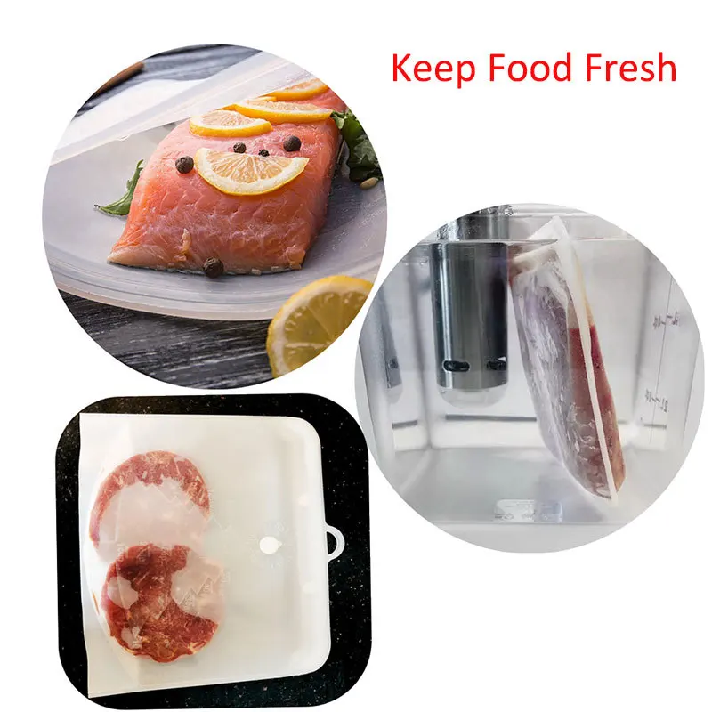 Silicone Food Bag Reusable Leakproof Storage Bag Food-grade Silicone Fresh Bag Containers Food Freezer Snack 500ml/1000ml/1500ml
Silicone Food Bag Reusable Leakproof Storage Bag Food-grade Silicone Fresh Bag Containers Food Freezer Snack 500ml/1000ml/1500ml