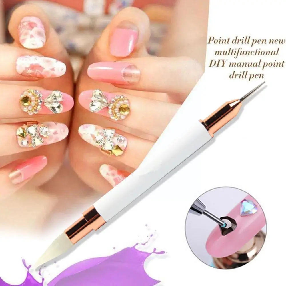 Nail Art Self-adhesive Wax Picking Up Acrylic Dotting Pen Multi-function Metal Crayon Double-point Wax-tip Drill Rod I0k4
Nail Art Self-adhesive Wax Picking Up Acrylic Dotting Pen Multi-function Metal Crayon Double-point Wax-tip Drill Rod I0k4