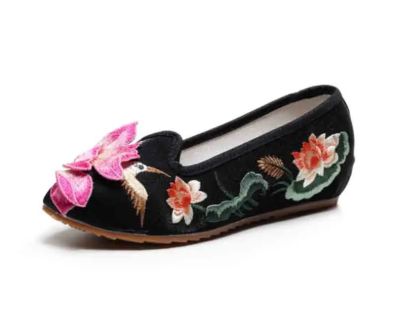 Hanfu Shoes Women Summer&Autumn Shoes Chinese Vintage 3D Lotus Embroidered Green Black Flat Shoes For Women Plus Size 41#
Hanfu Shoes Women Summer&Autumn Shoes Chinese Vintage 3D Lotus Embroidered Green Black Flat Shoes For Women Plus Size 41#