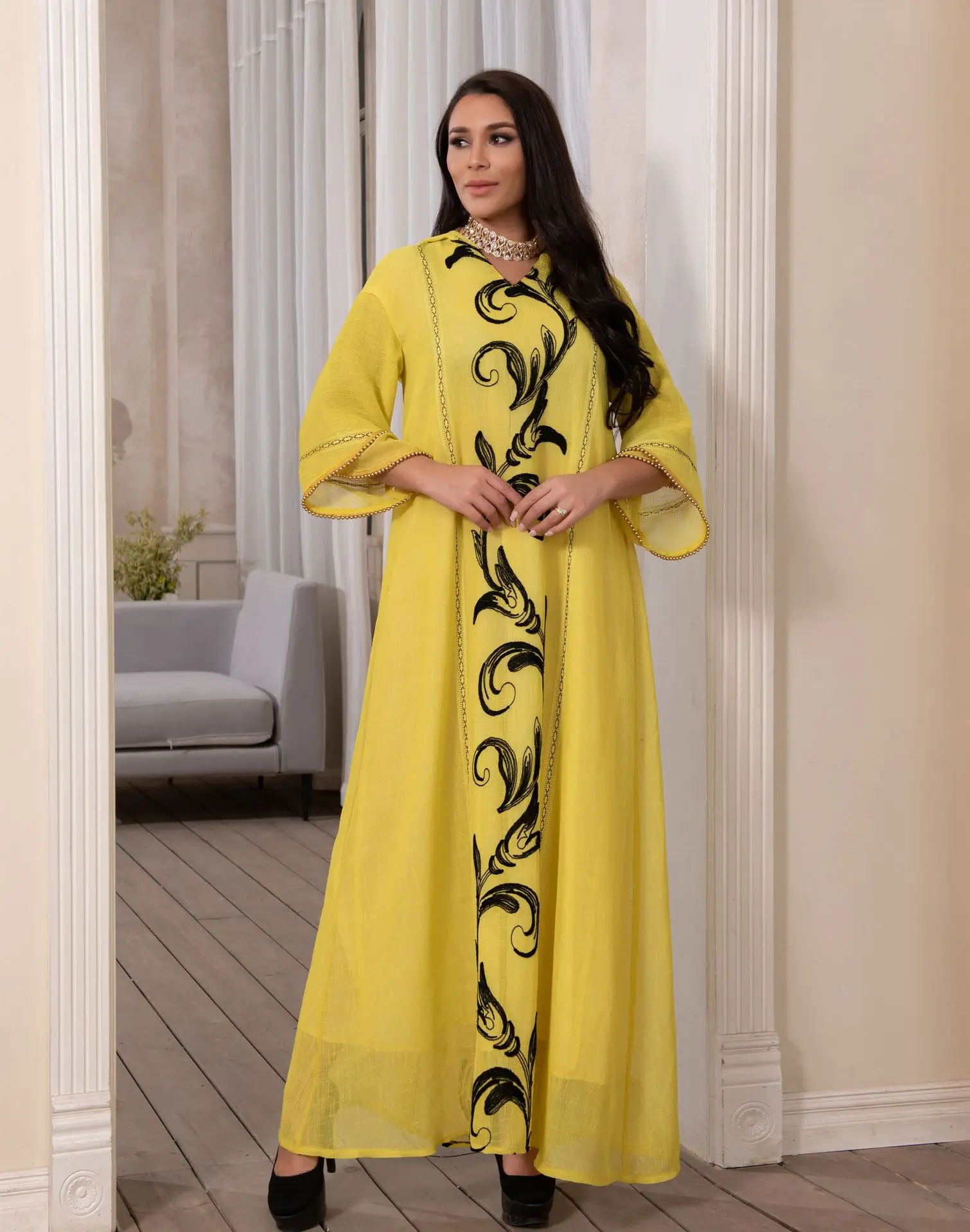 Muslim Fashion Middle East Women's Embroidered Arab Women's Hooded Robes Kaftan Dubai Abaya Turkey Muslim Dress Donsignet
Muslim Fashion Middle East Women's Embroidered Arab Women's Hooded Robes Kaftan Dubai Abaya Turkey Muslim Dress Donsignet
