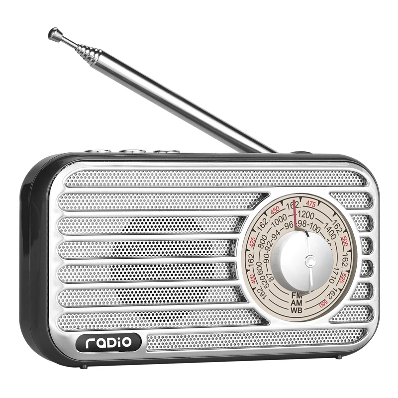 Портативное радио AM / FM в стиле ретро с лучшим приемом разъема для наушников бега