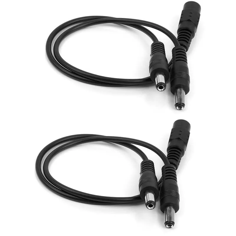 2pcs Dc 5.5 X 2.1 mm 1 plug to 2 adapter Power cable | Электроника