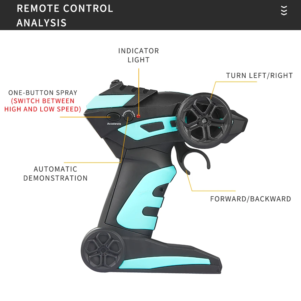 Alloy 1:16 RC Car 4WD 2.4G Remote Control Car Drift Spray Light Driving Racing Vehicle Off-road 50M Remote Control Toy For Kids
Alloy 1:16 RC Car 4WD 2.4G Remote Control Car Drift Spray Light Driving Racing Vehicle Off-road 50M Remote Control Toy For Kids