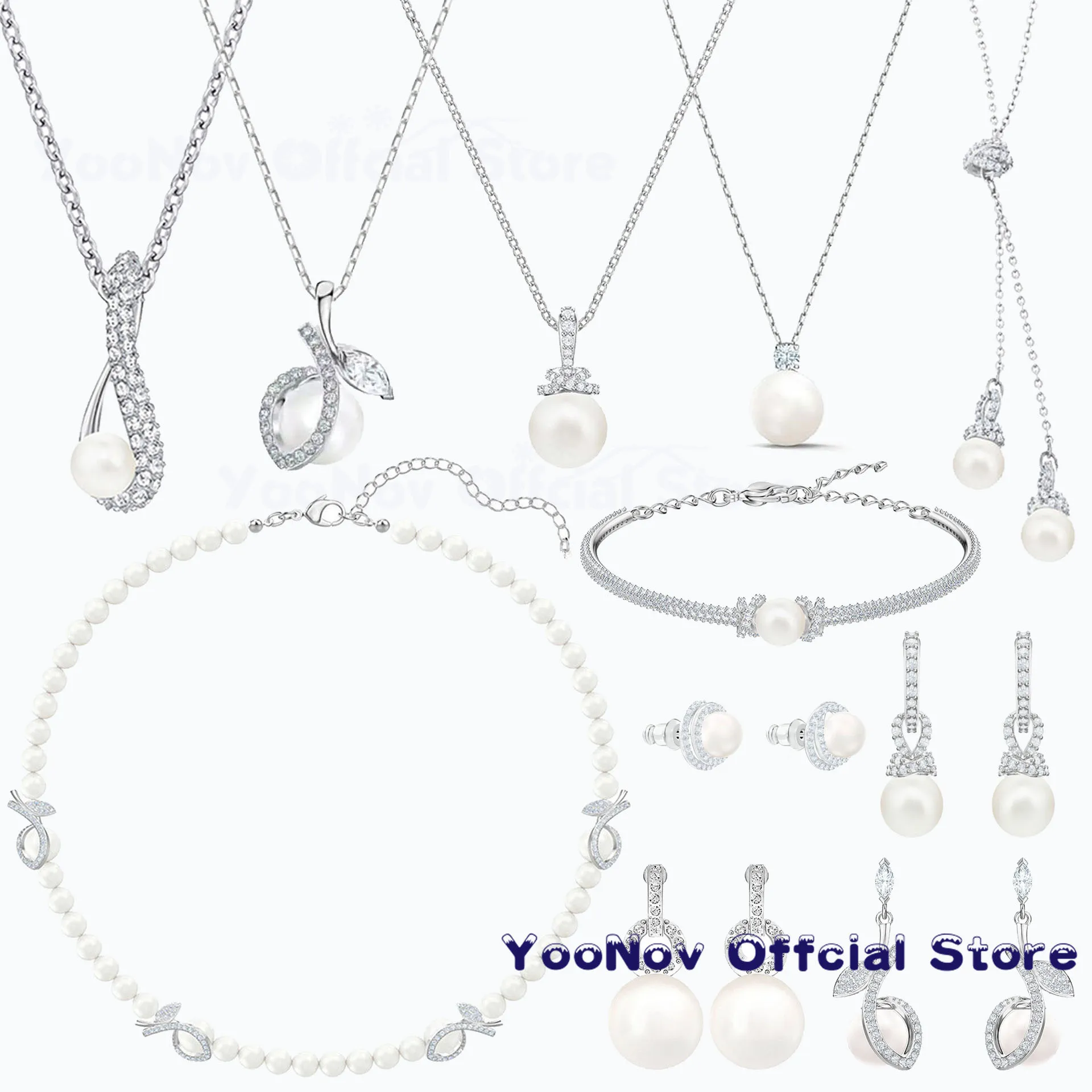 SWA Original Fashion Jewelry Luxury Charm Classic Simple Pearl Round Crystal Gourd Pacifier Female Necklace Female Romantic Gift
SWA Original Fashion Jewelry Luxury Charm Classic Simple Pearl Round Crystal Gourd Pacifier Female Necklace Female Romantic Gift