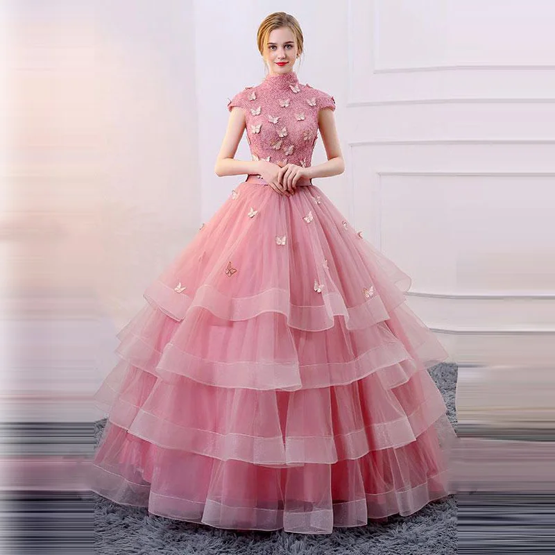 Light Pink A-line High Neck Dress Appliques Sleeveless Evening Dresses Long Prom Dresses Floor Length Dresses Butterflys Gown
Light Pink A-line High Neck Dress Appliques Sleeveless Evening Dresses Long Prom Dresses Floor Length Dresses Butterflys Gown