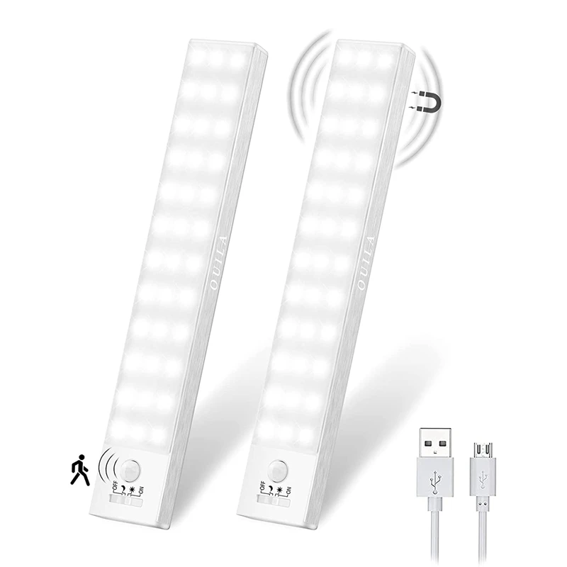 Фонарь для шкафа, 36 светодиодов, перезаряжаемый, с датчиком движения 
Фонарь для шкафа, 36 светодиодов, перезаряжаемый, с датчиком движения